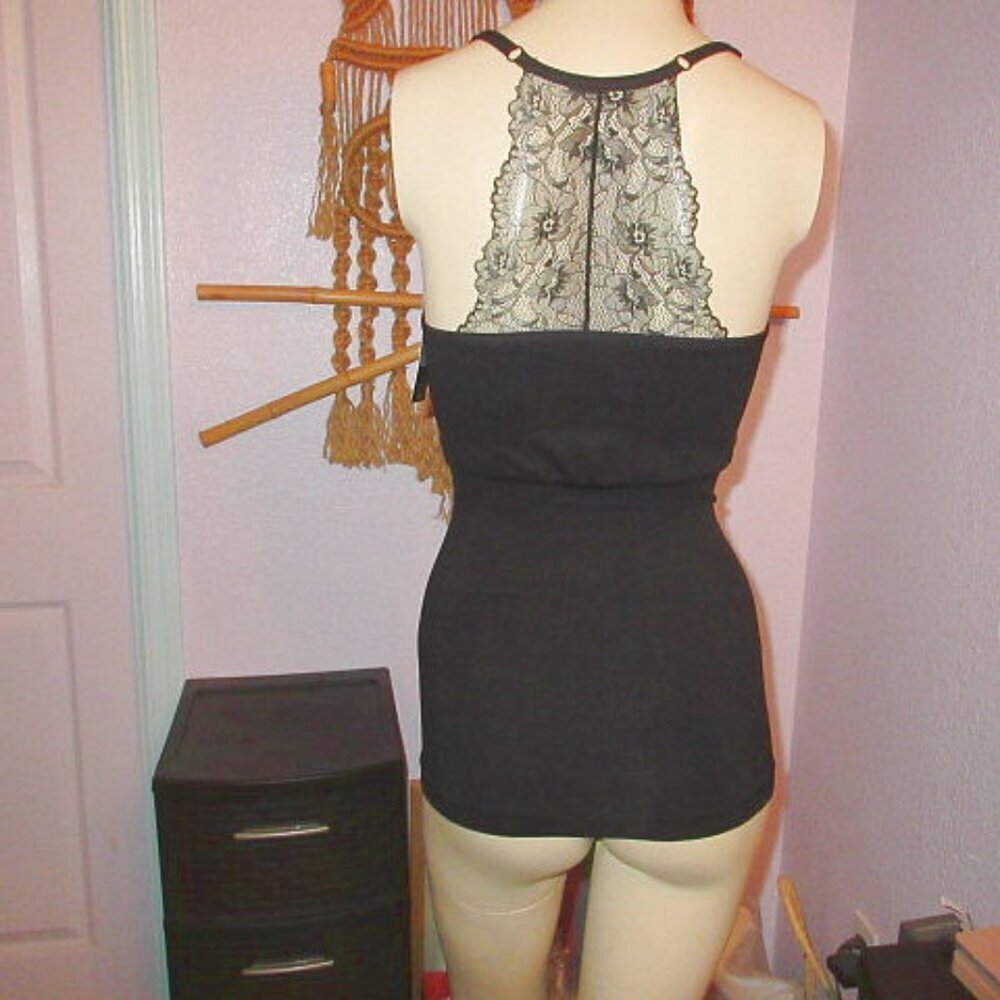 Laura Ashley Camisole Tank Top Size M Shapewear Slimming Tummy Control Coquette